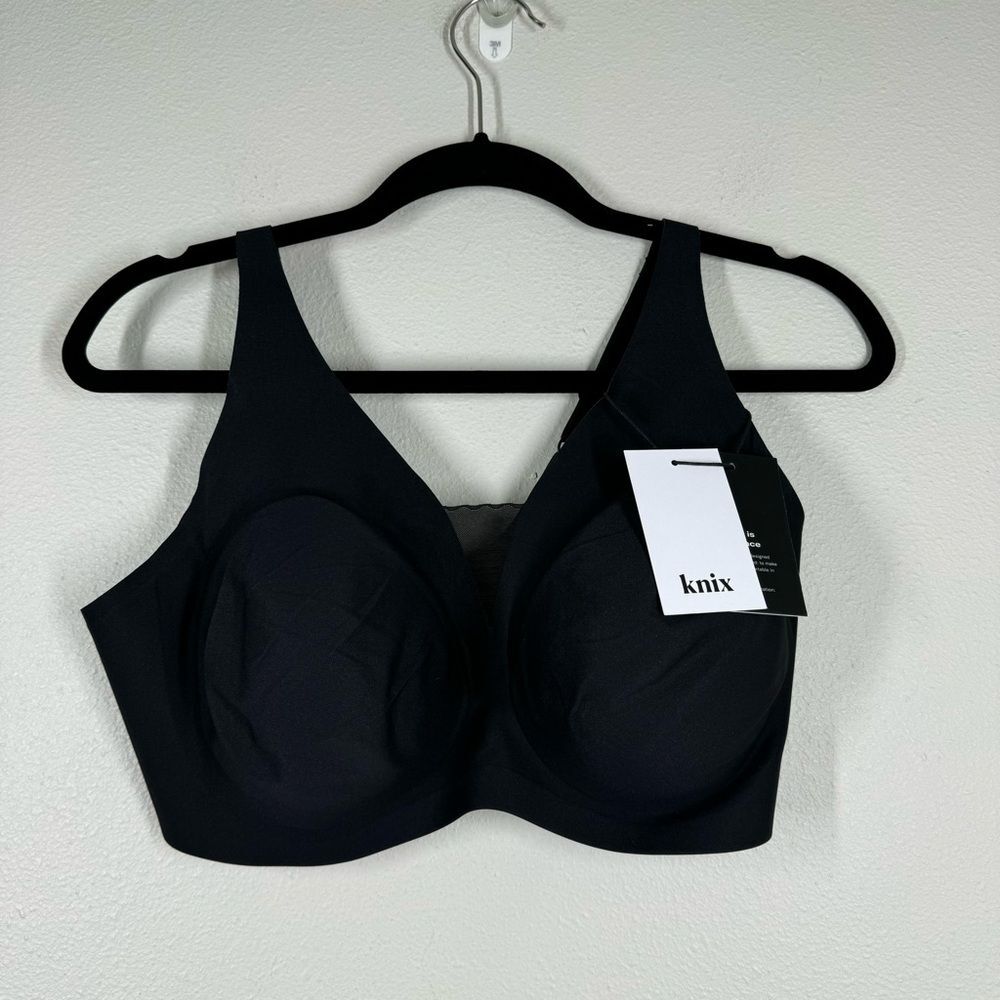 NWT Knix Your Shadow Mesh Bra Black Size XL++